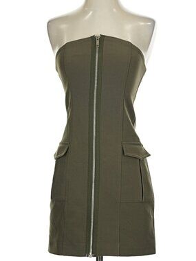 Zara Strapless Mini Dress With Pockets